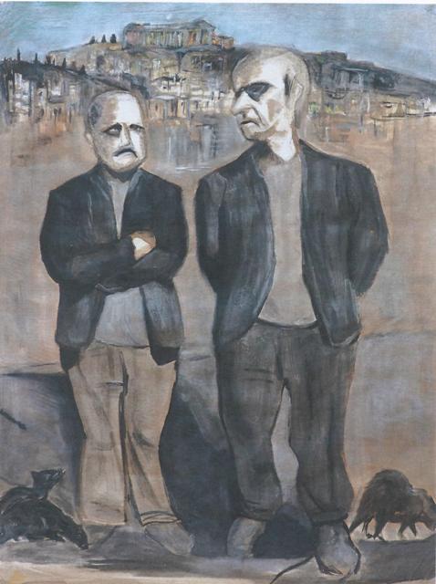 Θα μπορούσε να ήταν: «Άνθρωποι και ποντίκια», του John Steinbeck. Στην πιο παλιά πόλη του κόσμου (λίκνο του πολιτισμού), στην «Αυλή των Θαυμάτων» του Ιακωβου Καμπανέλλη, μέρα και νύχτα μια πόλη όπου συνυπήρχαν πάντα αρμονικά το χθες με το σήμερα, δυο ξεπεσμένοι «αστοί» συζητούν. Αναφορά στο σήριαλ της ΥΕΝΕΔ:«ΕKEINOΣ και ΕΚΕΙΝΟΣ» του Κώστα Μουρσελά (επί χούντας), το οποίο παρακολούθησα ενώ ήμουν μικρό παιδί, προσπαθώντας να καταλάβω τα φιλοσοφικά νοήματα. Νοήματα, στα οποία υπήρχαν κρυφές πολιτικές αιχμές! Στα πόδια των «ξεπεσμένων αστών» υπάρχουν «τρωκτικά».
