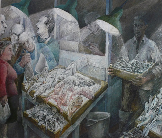 ΝΑΤΑΣΑ ΜΕΤΑΞΑ  FISHMARKET    170x203cm