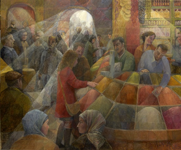 ΝΑΤΑΣΑ ΜΕΤΑΞΑ ΠΑΖΑΡΙ ΜΠΑΧΑΡΙΚΩΝ 150x180cm mixed media ΝΑΤΑΣΑ ΜΕΤΑΞΑ ΠΑΖΑΡΙ ΜΠΑΧΑΡΙΚΩΝ 150x180cm mixed media