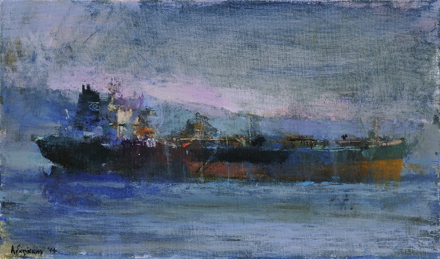 ΓΙΑΝΝΗΣ ΑΔΑΜΑΚΗΣ Αυγή, 2014, 30Χ50 εκ., ακρυλικά σε μουσαμά. ΓΙΑΝΝΗΣ ΑΔΑΜΑΚΗΣ Αυγή, 2014, 30Χ50 εκ., ακρυλικά σε μουσαμά.