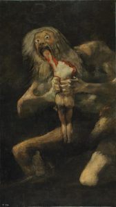 Ο Κρόνος καταβροχθίζει τον γιο του, ο διασημότερος από τους Μαύρους Πίνακες, 1819-1823,