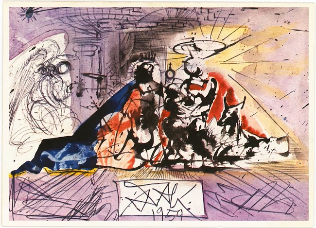  Σαλβαντόρ Νταλί Χριστουγεννιάτικη κάρτα The Nativity του 1959 Salvador Dali για το Hallmark